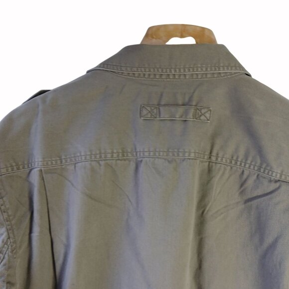 Duluth Trading Mens XL Brown Long Sleeve Utility Shirt Cotton Button Up Pockets - Picture 8 of 14